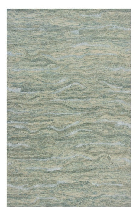 8' X 10' Seafoam Blue Hand Tufted Abstract Indoor Area Rug