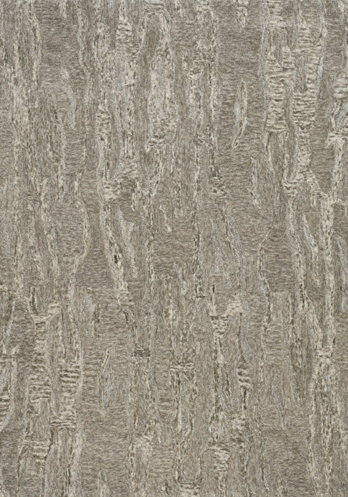 5' X 7' Sand Plain Wool Indoor Area Rug With Viscose Highlights