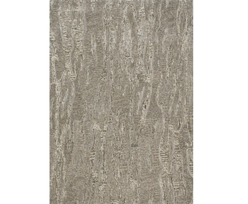 5' X 7' Sand Plain Wool Indoor Area Rug With Viscose Highlights