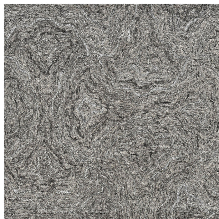 3' X 5' Grey Hand Tufted Abstract Indoor Area Rug