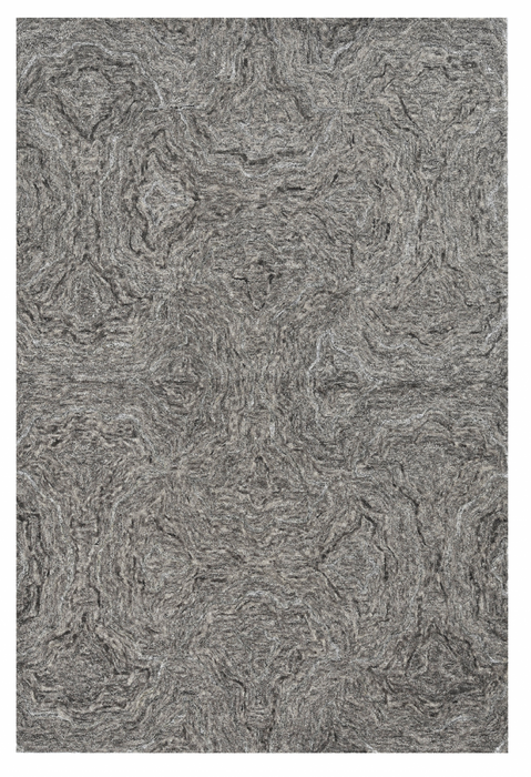 3' X 5' Grey Hand Tufted Abstract Indoor Area Rug