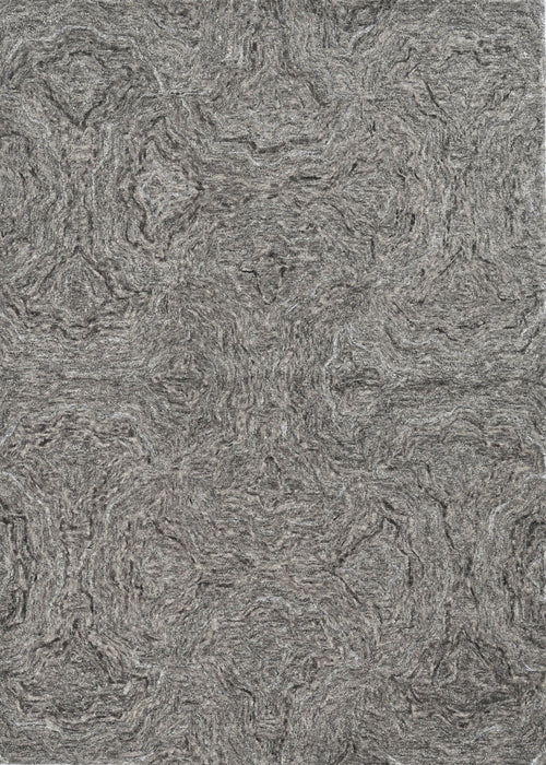 3' X 5' Grey Hand Tufted Abstract Indoor Area Rug