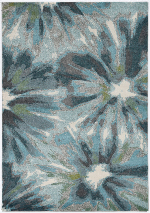 8' X 11' Teal Area Rug