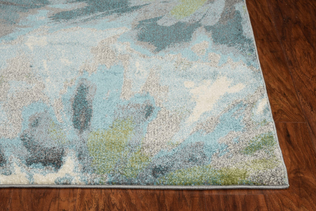 8' X 11' Teal Area Rug