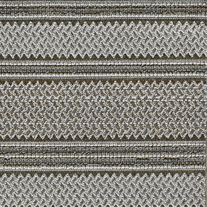 4' X 6' Gray Striped Area Rug