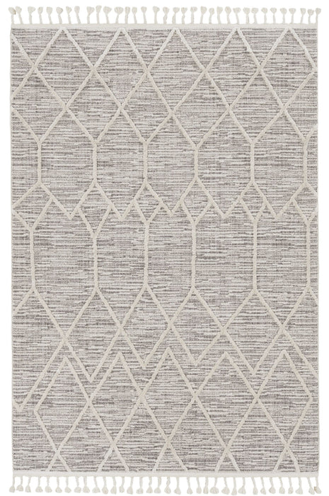 3' X 5' Ivory Geometric Area Rug