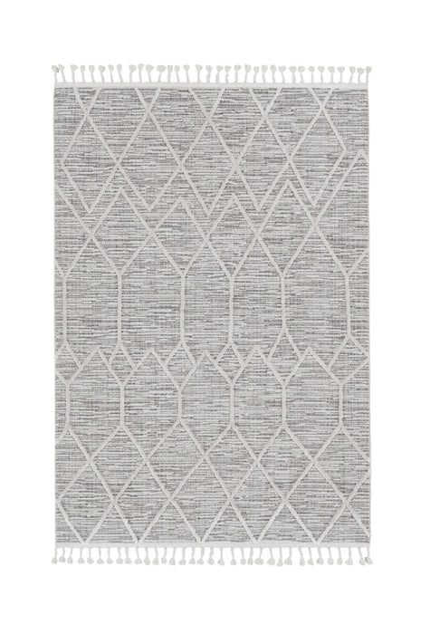 3' X 5' Ivory Geometric Area Rug