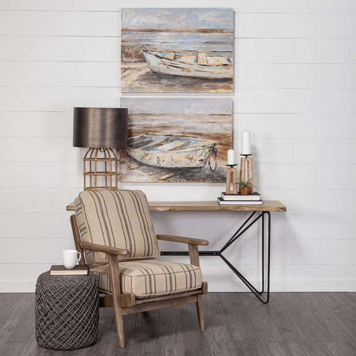 16" Brown Solid Wood Console Table