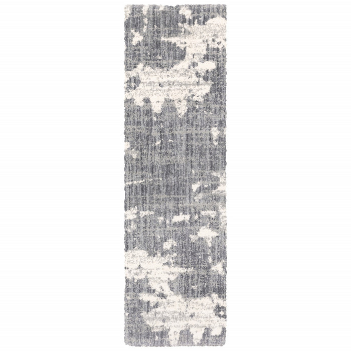 9' X 12' Grey And Ivory Grey Matter Area Rug