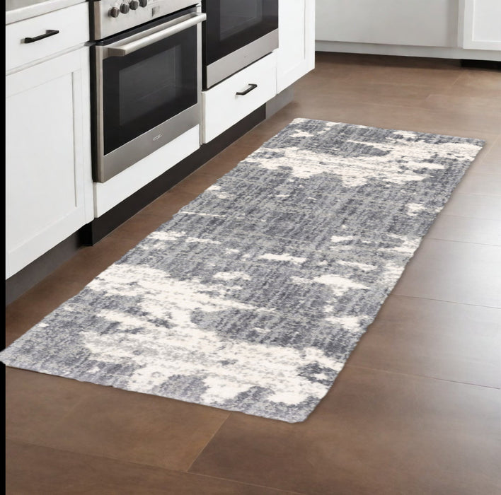 9' X 12' Grey And Ivory Grey Matter Area Rug