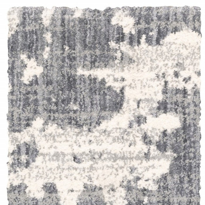 9' X 12' Grey And Ivory Grey Matter Area Rug