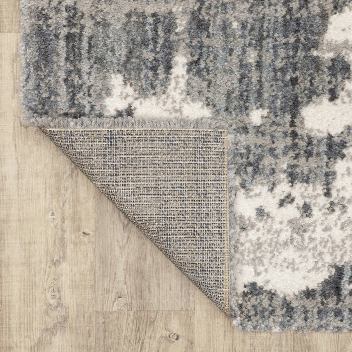 9' X 12' Grey And Ivory Grey Matter Area Rug