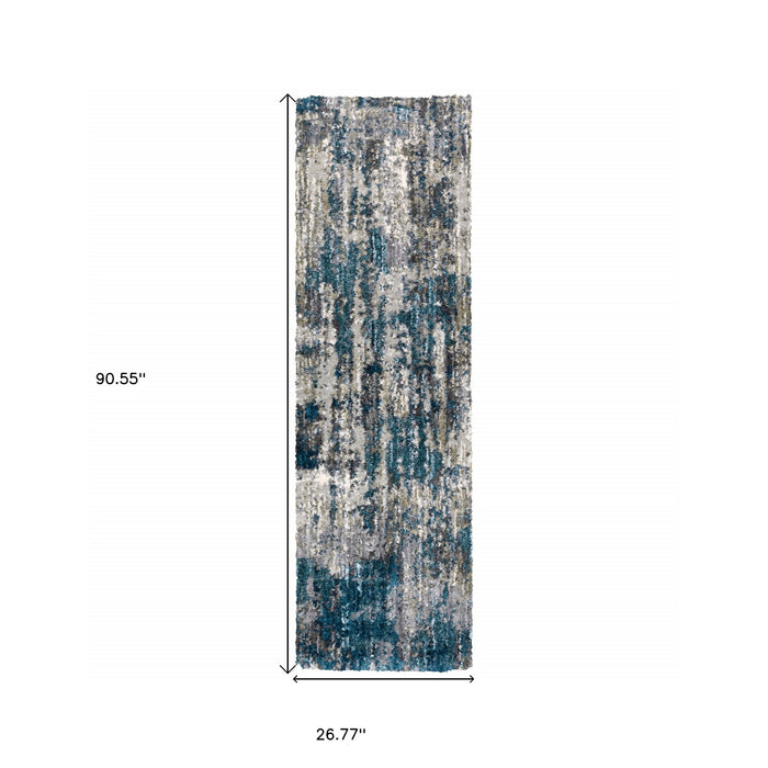 4' X 6' Gray And Blue Gray Skies Area Rug