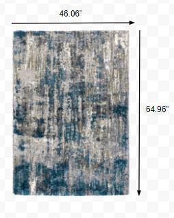 4' X 6' Gray And Blue Gray Skies Area Rug