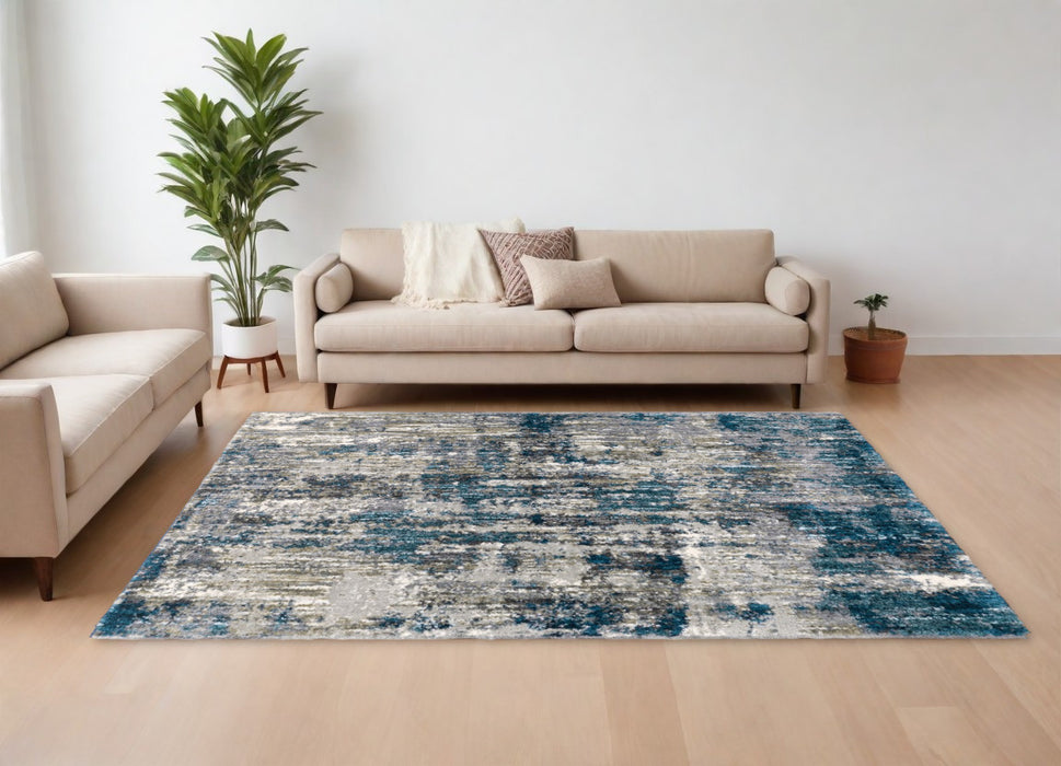 4' X 6' Gray And Blue Gray Skies Area Rug