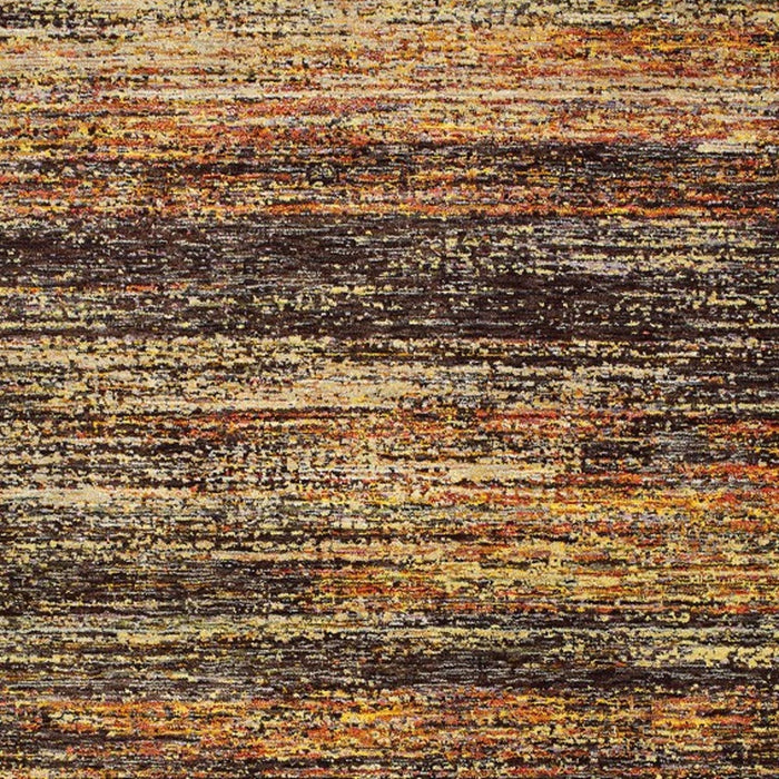 5' X 8' Gold And Slate Abstract Area Rug