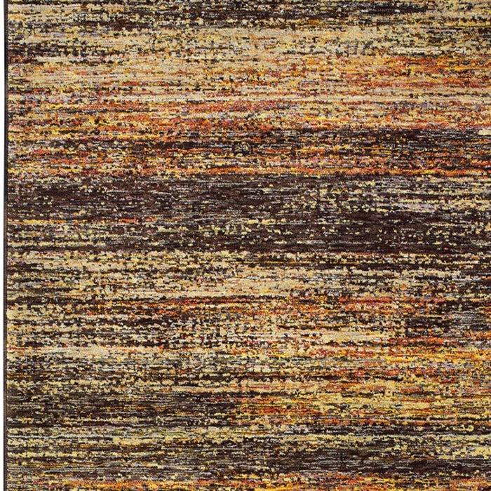 5' X 8' Gold And Slate Abstract Area Rug