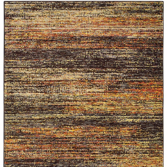 5' X 8' Gold And Slate Abstract Area Rug