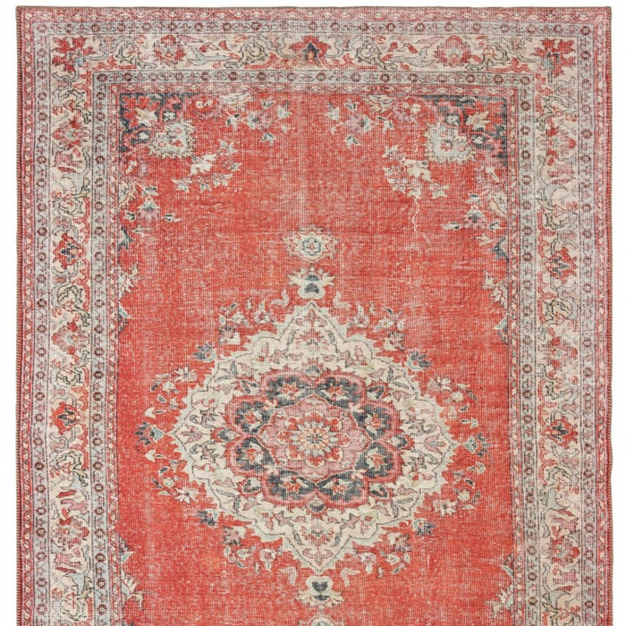 2' X 3' Red and Gray Power Loom Area Rug