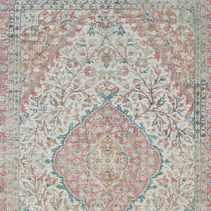 2' X 3' Pink and Ivory Power Loom Area Rug