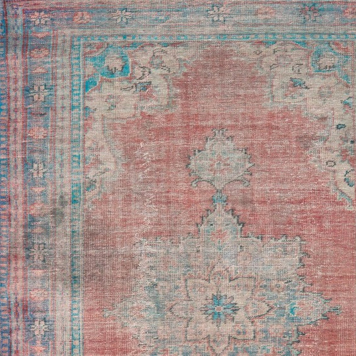 2' X 3' Blue and Red Power Loom Area Rug