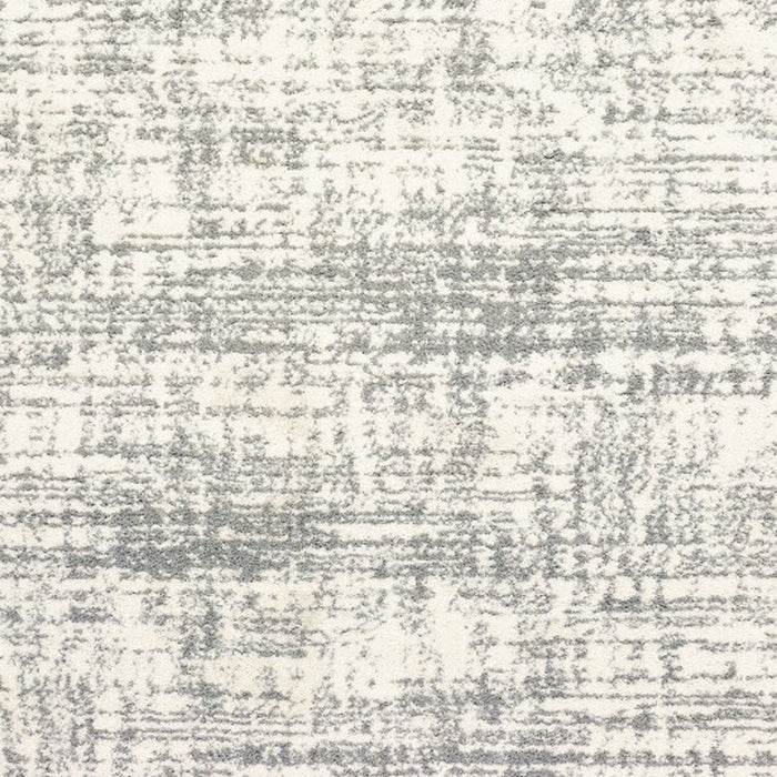 2' X 8' Ivory And Gray Abstract Strokes Runner Rug