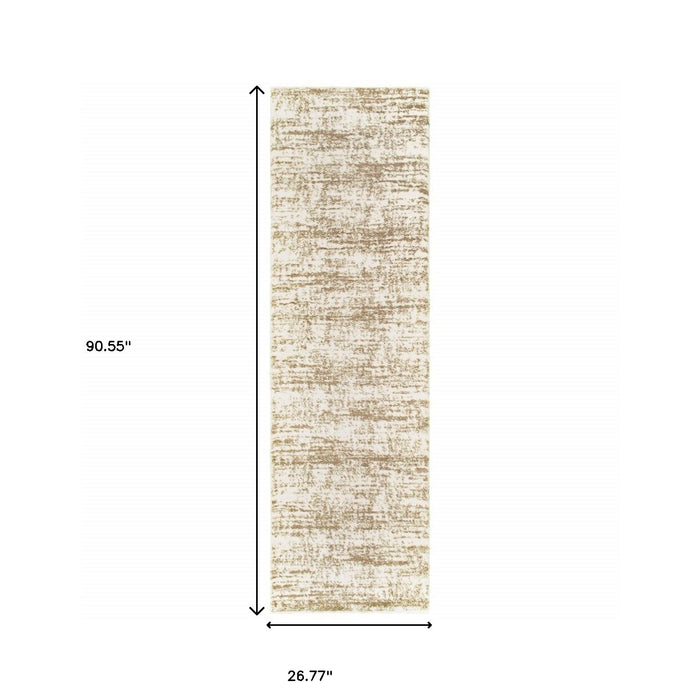 7' X 10' Ivory Shag Area Rug