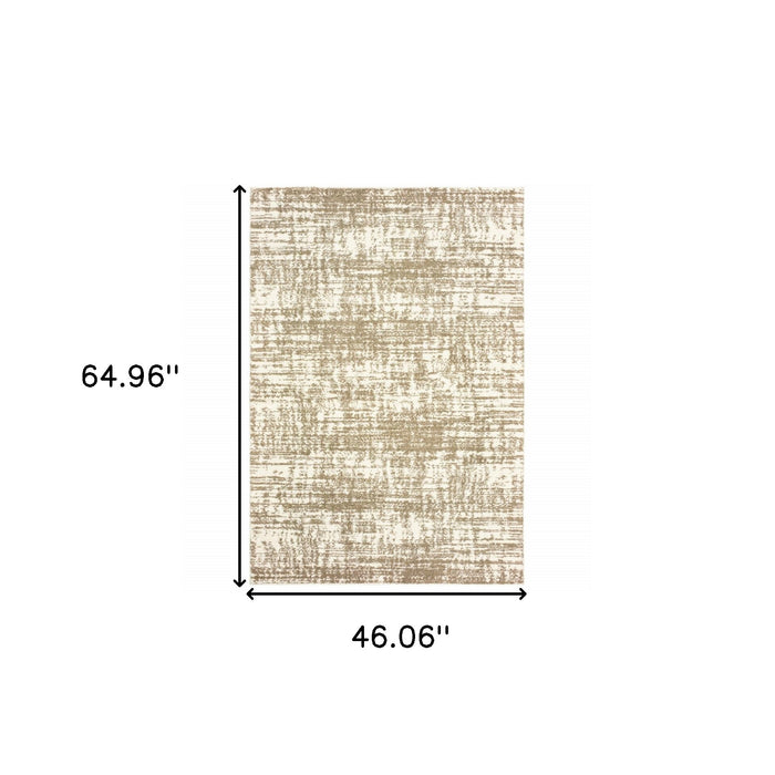 7' X 10' Ivory Shag Area Rug