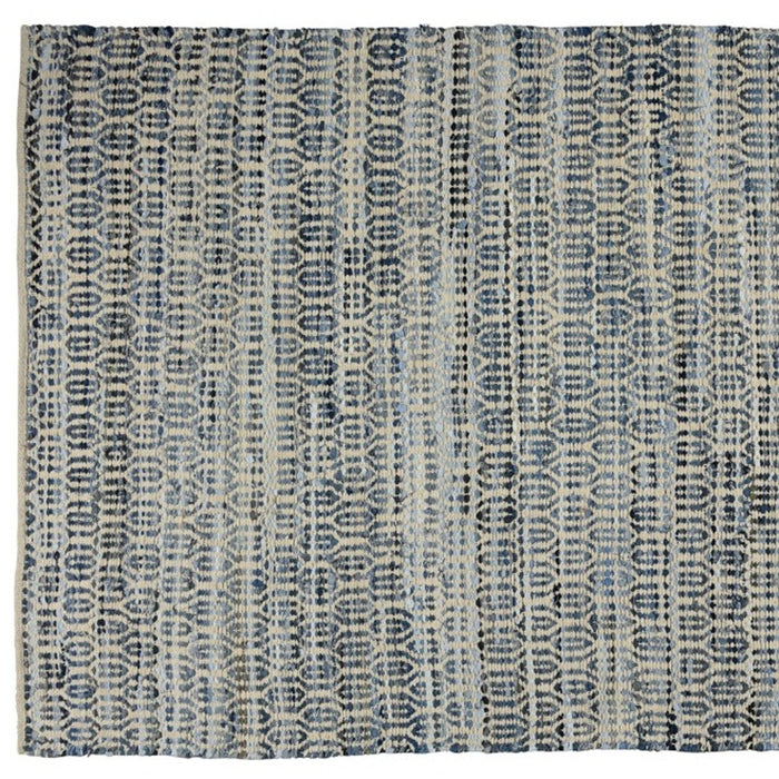 5' X 8' Blue and Gray Area Rug