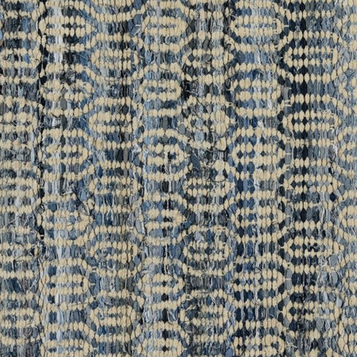 5' X 8' Blue and Gray Area Rug