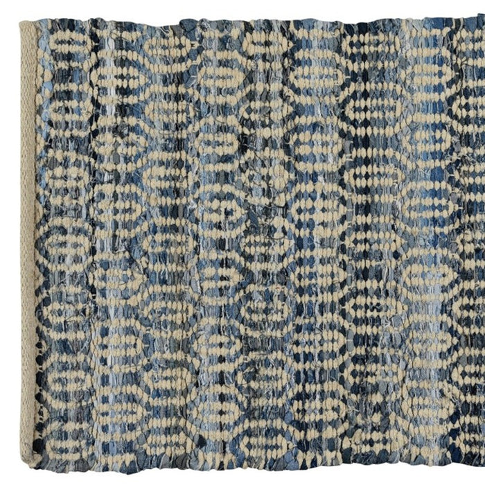 5' X 8' Blue and Gray Area Rug