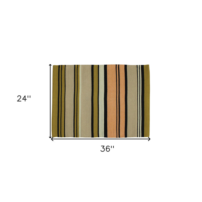 3' X 8' Multicolored Stripes Runner Rug