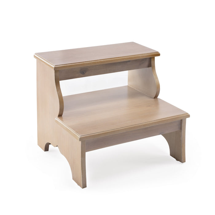 15" Natural Solid and Manufactured Wood Step Stool