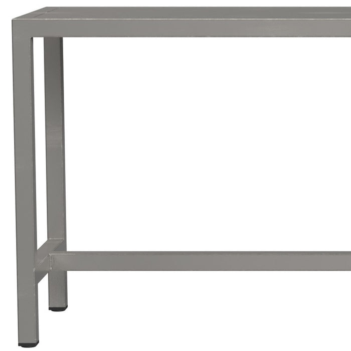 44" Silver Iron Bench