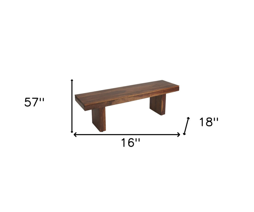 Modern Chunky Solid Wood Bench