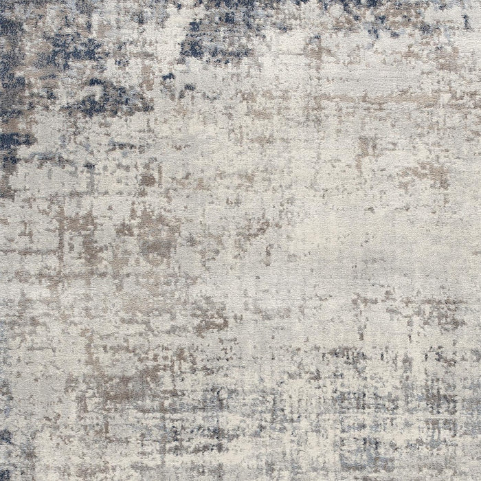 2' X 3' Navy Blue Distressed Striations Scatter Rug