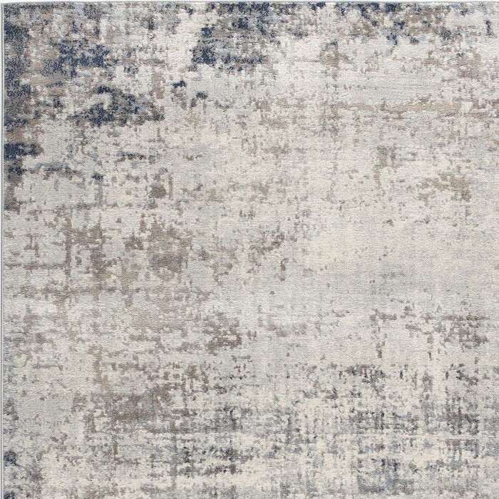 2' X 3' Navy Blue Distressed Striations Scatter Rug