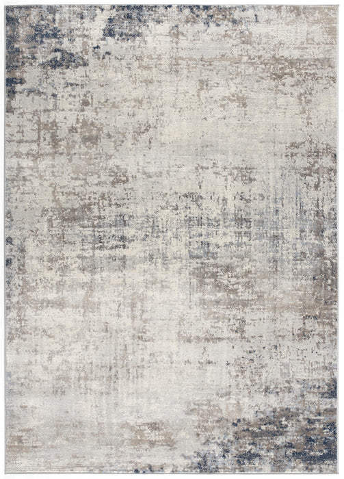 2' X 3' Navy Blue Distressed Striations Scatter Rug