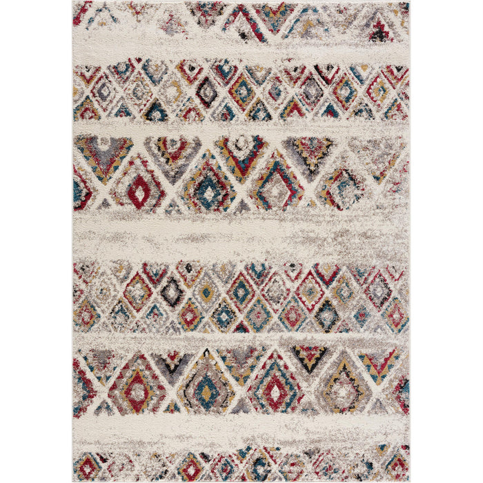 8' X 11' Cream Southwestern Area Rug