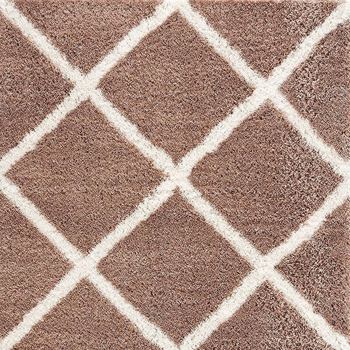 8' X 11' Beige Geometric Area Rug