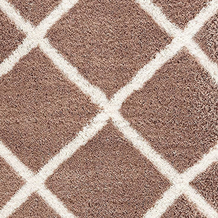 4' X 6' Beige Geometric Area Rug