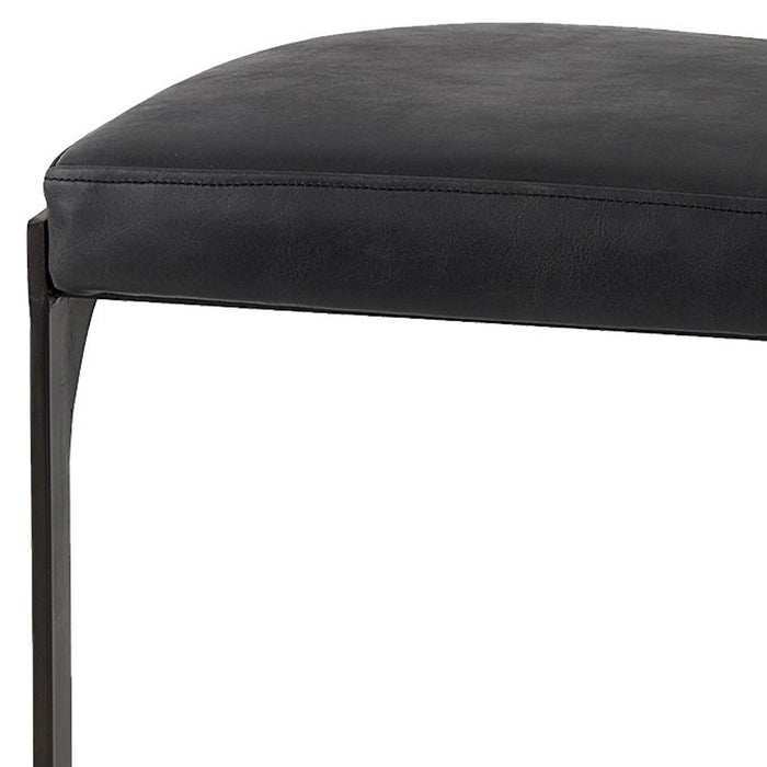 29" Black Iron Backless Bar Chair