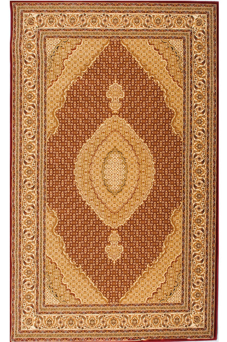 10' Runner Red and Beige Oriental Power Loom Runner Rug