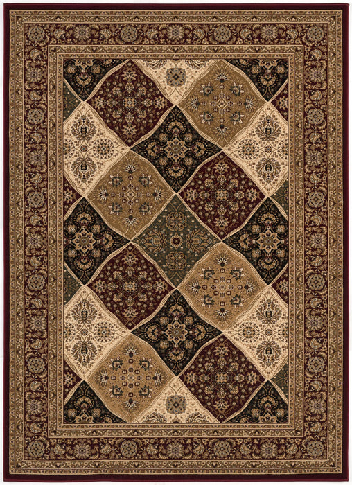 10' Runner Red and Beige Oriental Power Loom Runner Rug