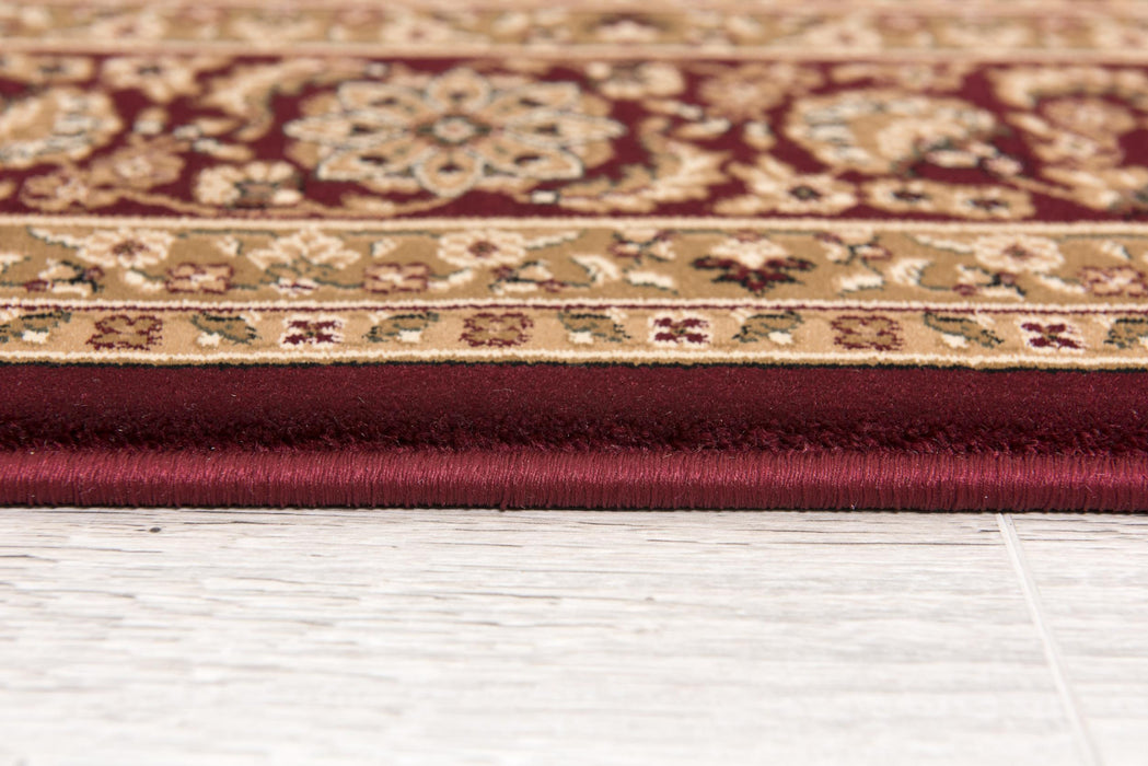 10' Runner Red and Beige Oriental Power Loom Runner Rug