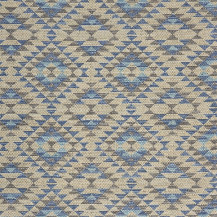 3' x 5' Blue Decorative Lattice Area Rug