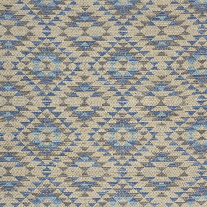 3' x 5' Blue Decorative Lattice Area Rug