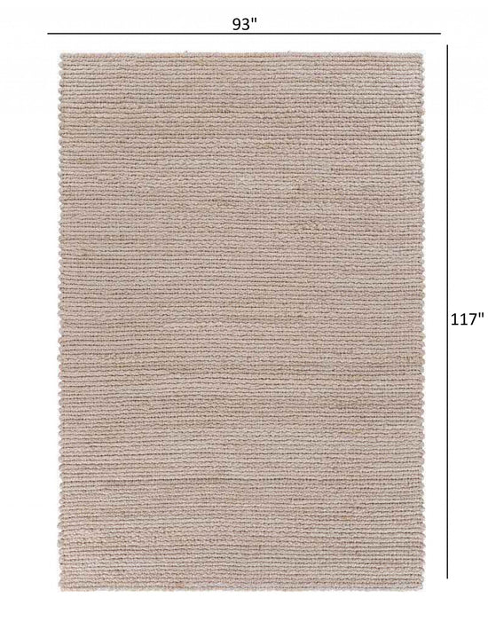 8' X 10' Natural Bleached Contemporary Area Rug