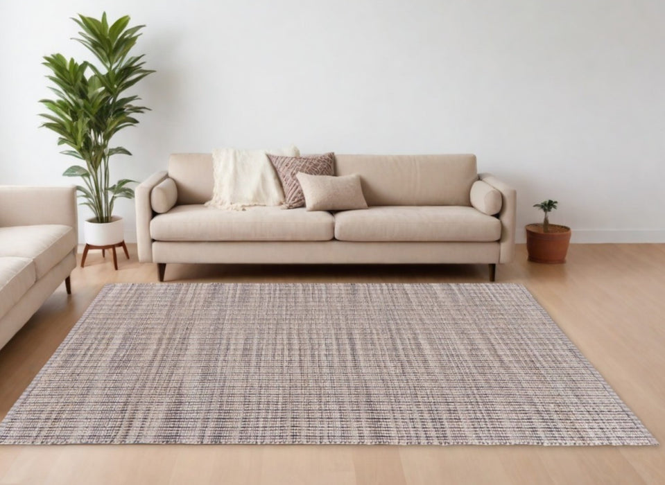 8' X 10' Brown and Beige Toned Jute Area Rug