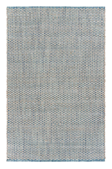 8' X 10' Blue and Beige Toned Area Rug